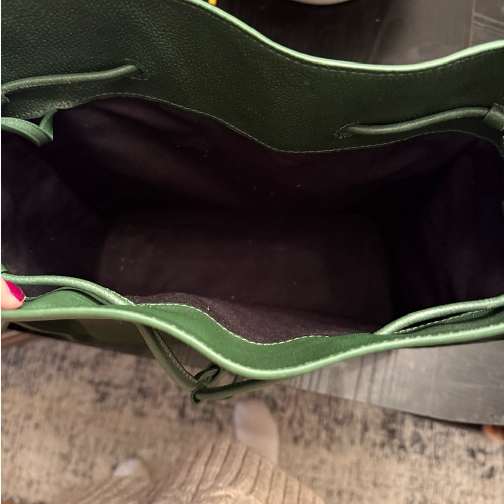 3.1 Phillip Lim Green Leather Drawstring Shoulder Bag - Picture 3 of 5